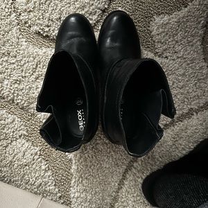 Black Geox Booties Size 38 (8).  Barely worn.